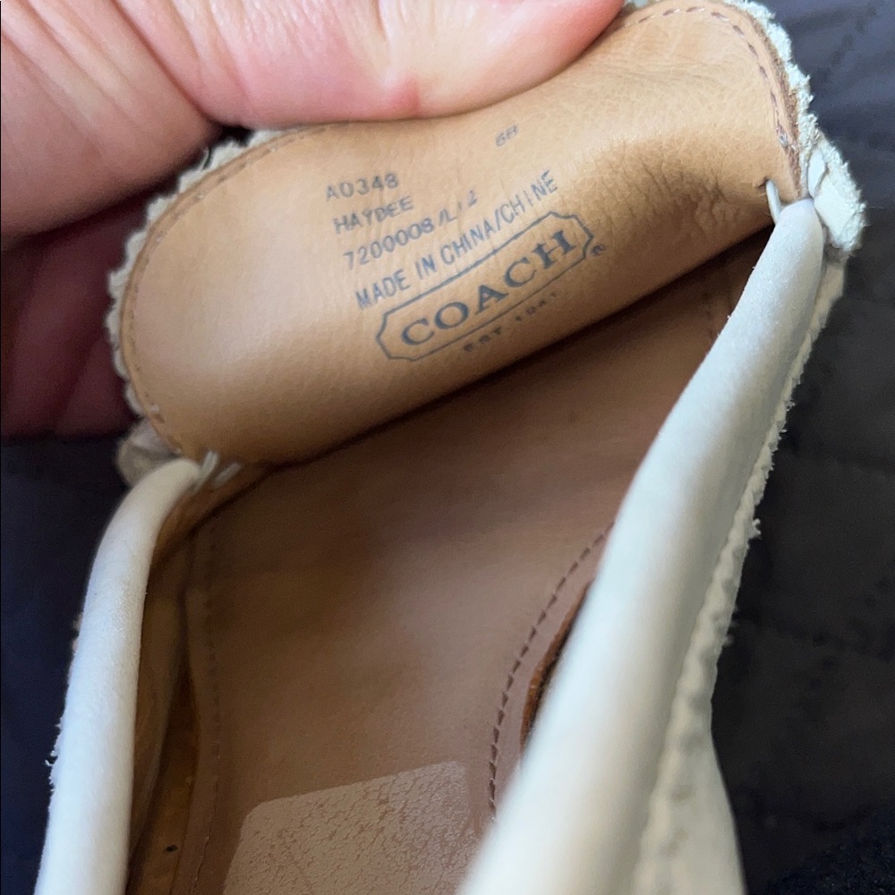 Coach Women's Cream Tassel Loafers - Picture 4 of 10